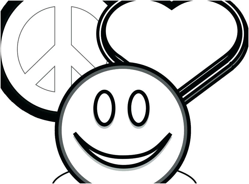 Printable Peace Sign Coloring Pages 827x609 Printable Peace Sign Coloring Pages
