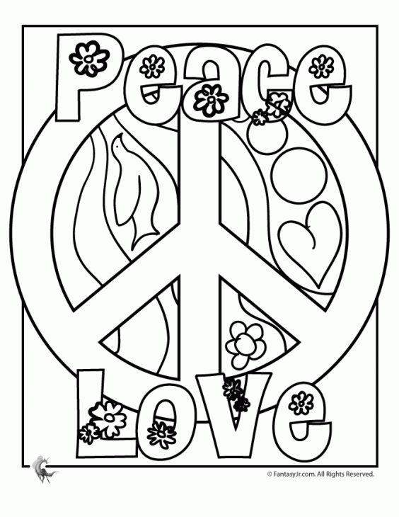 Free Peace Sign Coloring Page For Older Kids Fun Coloring Pages 564x730 Free Peace Sign Coloring Page For Older Kids Fun Coloring Pages
