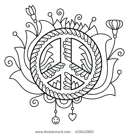 Peace Sign Coloring Pages For Adults at GetColorings.com | Free ...