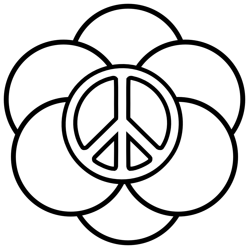 Peace Sign Coloring Pages 999x999 Peace Sign Coloring Pages