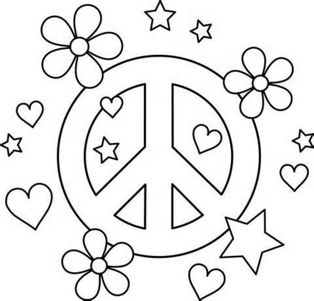 Picturesque Design Ideas Peace Sign Coloring Pages Simple 1024x983 Picturesque Design Ideas Peace Sign Coloring Pages Simple
