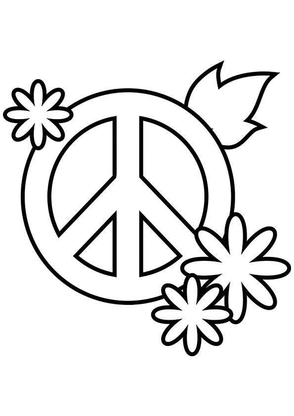 Simple And Attractive Free Printable Peace Sign Coloring Pages 595x842 Simple And Attractive Free Printable Peace Sign Coloring Pages