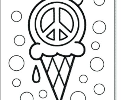 Peace Sign Coloring Pages 440x330 Peace Sign Coloring Pages