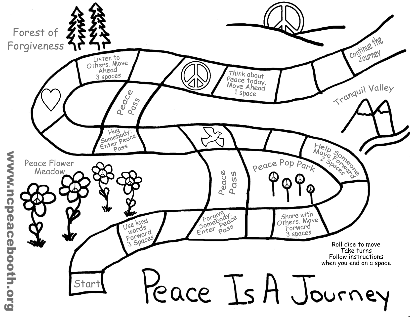 Peace Symbol Coloring Pages