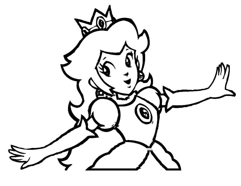 Free Princess Peach Coloring Pages For Kids 1024x791 Free Princess Peach Coloring Pages For Kids