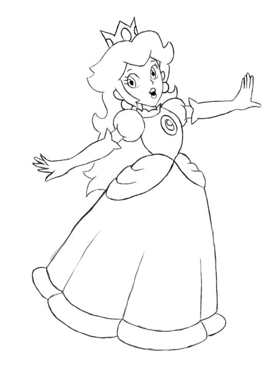 Peach Coloring Page Princess Peach Coloring Page To Print Peach 542x730 Peach Coloring Page Princess Peach Coloring Page To Print Peach