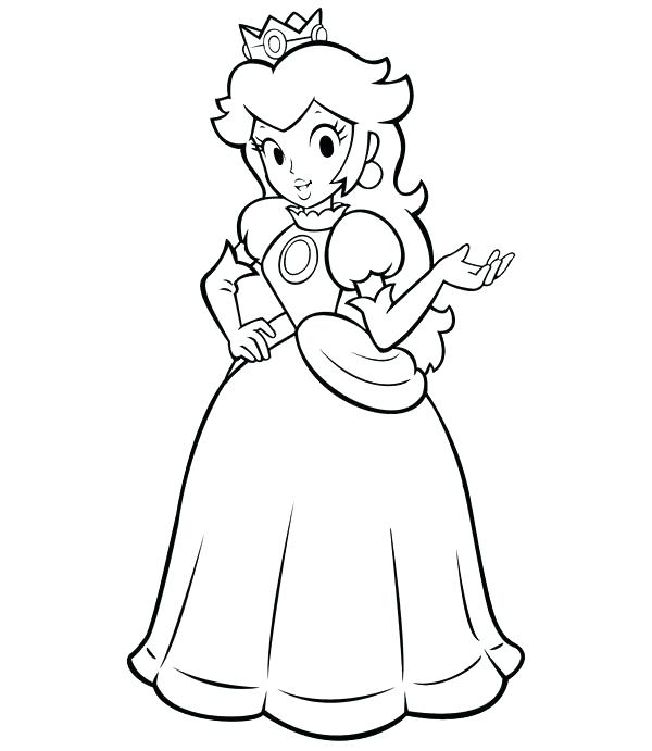 Princess Peach Coloring Pages Online 600x691 Princess Peach Coloring Pages Online