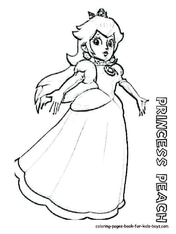 Princess Peach Coloring Page 603x800 Princess Peach Coloring Page