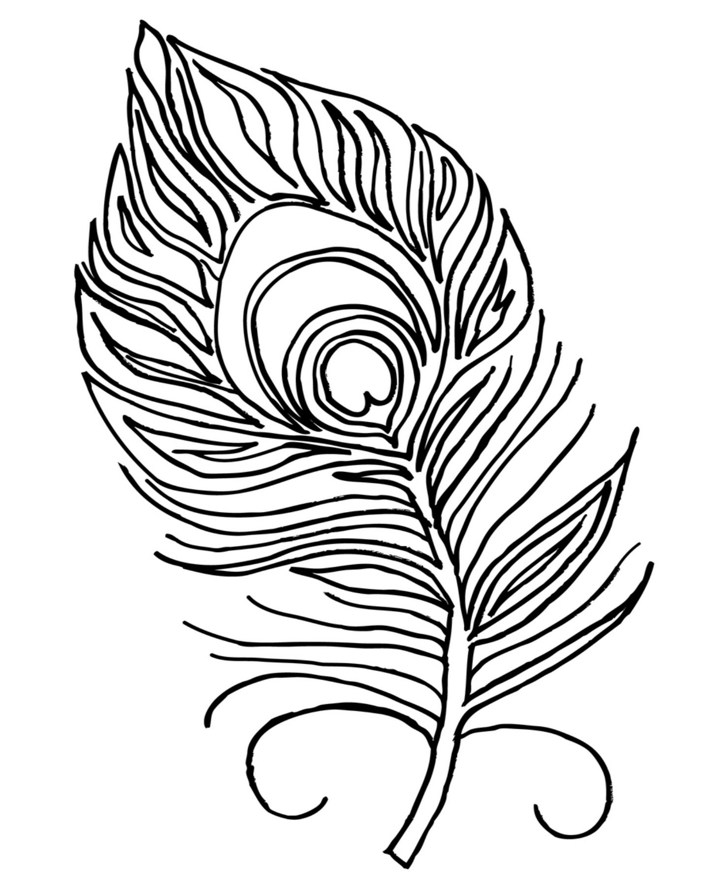 1440x1800 Peacock Feather Coloring Page Printables Peacock