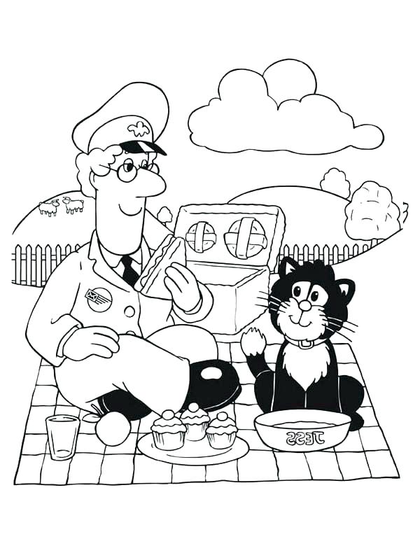 600x800 Mailman Coloring Pages Mailman Coloring Pages Postman Pat Postman