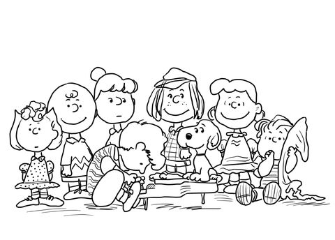 480x344 Peanuts Characters Coloring Page From Peanuts Category. Select