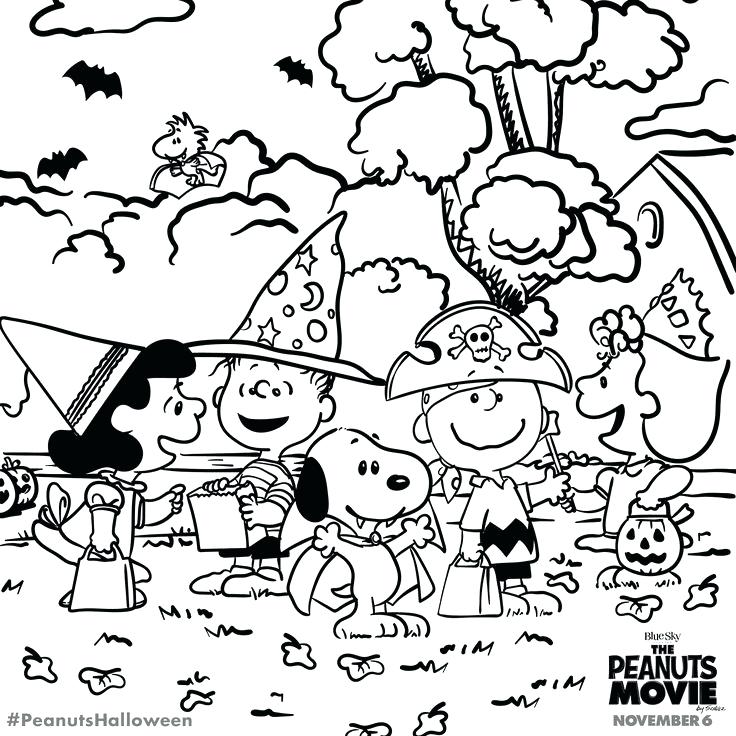 736x736 Peanuts Halloween Coloring Pages Charlie Brown Halloween Coloring