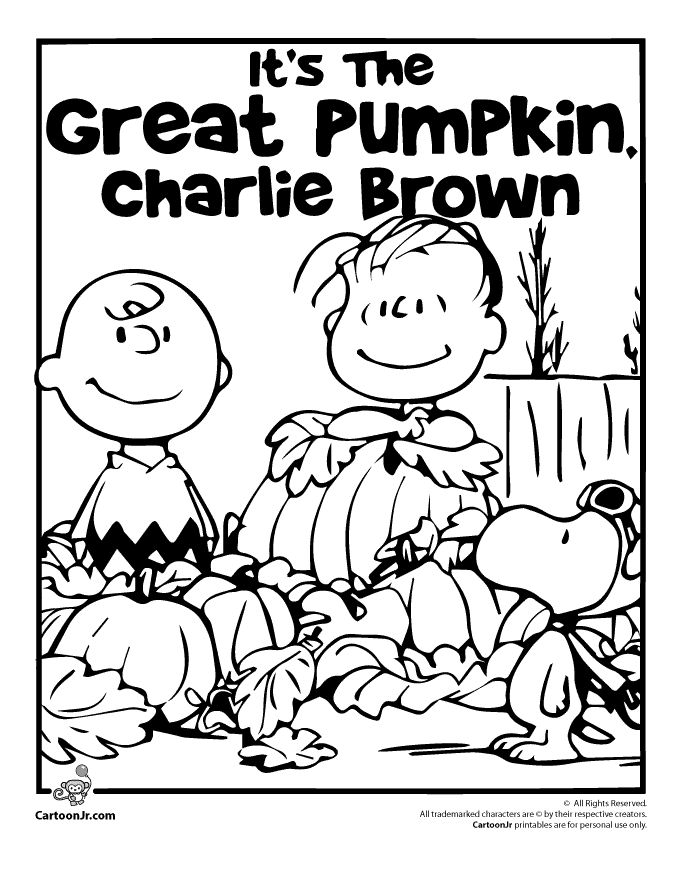 Peanuts Thanksgiving Coloring Pages