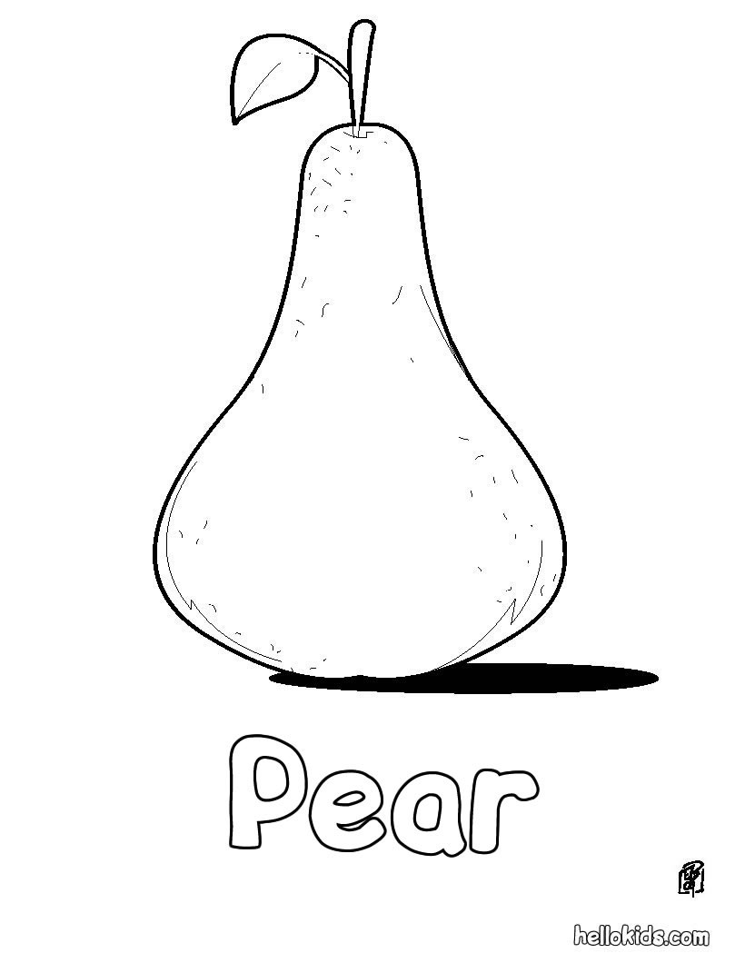 Pear Coloring Pages 820x1060 Pear Coloring Pages