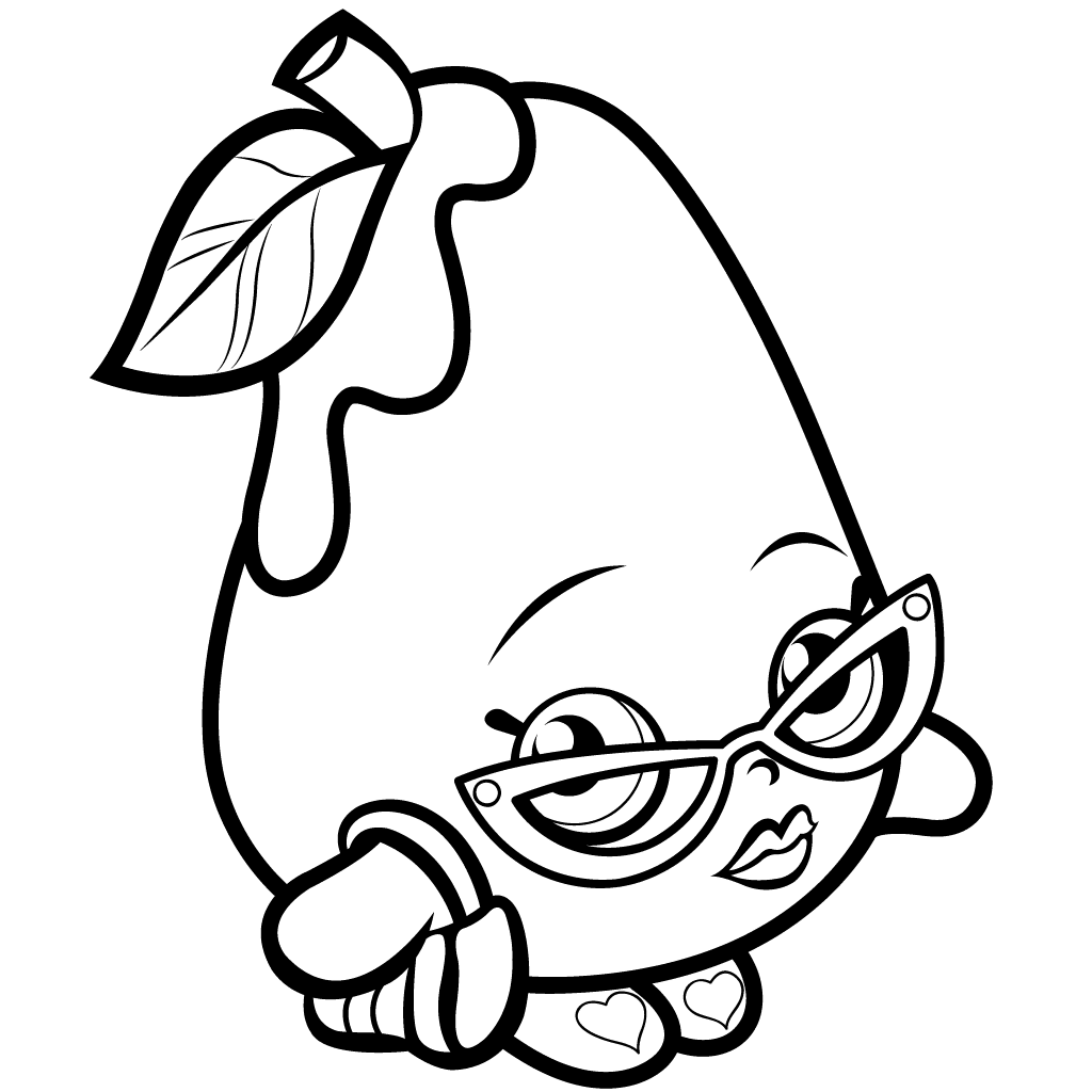 Posh Pear Coloring Page Shopkins Fruit Amp Vegetable 1024x1024 Posh Pear Coloring Page Shopkins Fruit Amp Vegetable