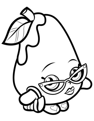 Posh Pear Shopkin Free Coloring Page Kids, Shopkins Coloring Pages 371x480 Posh Pear Shopkin Free Coloring Page Kids, Shopkins Coloring Pages