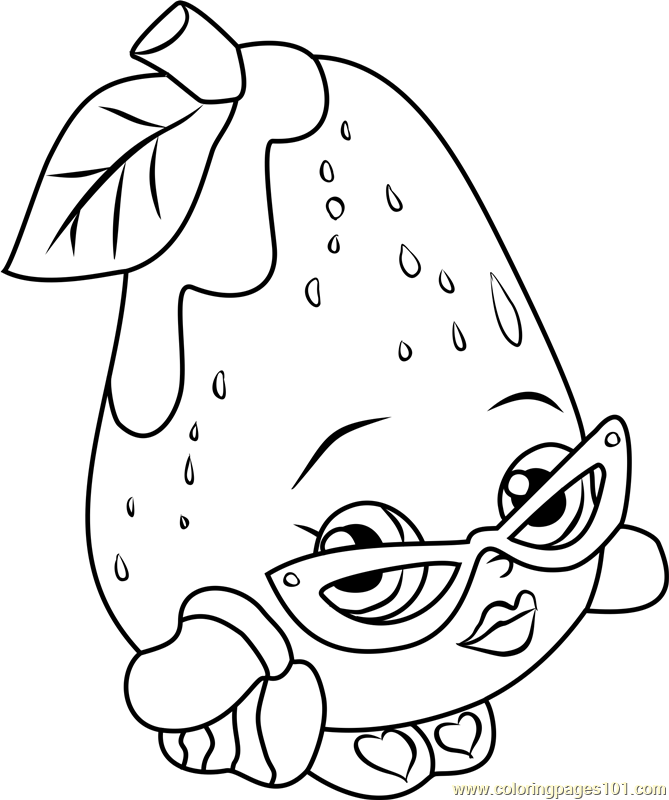 Posh Pear Shopkins Coloring Page 669x800 Posh Pear Shopkins Coloring Page