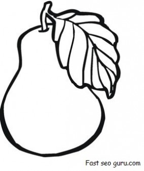 Print Out Fruit Pear Coloring Pages 284x338 Print Out Fruit Pear Coloring Pages