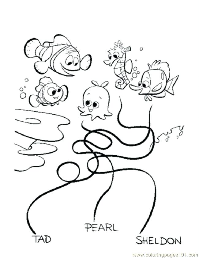 Finding Nemo Coloring Page Tad Pearl Coloring Page Finding Nemo 650x842 Finding Nemo Coloring Page Tad Pearl Coloring Page Finding Nemo