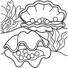 Pearl Oysters Coloring Page Amp Coloring Book 290x290 Pearl Oysters Coloring Page Amp Coloring Book