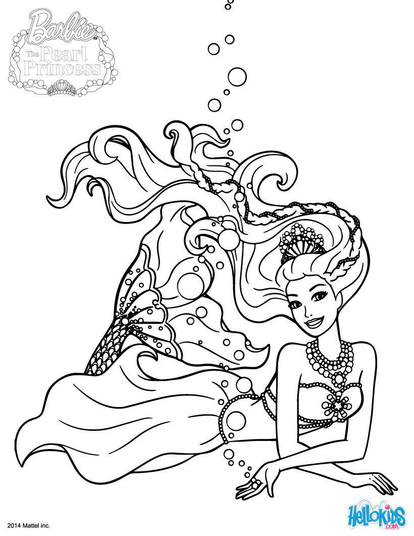 Barbie The Pearl Princess Coloring Pages 820x1060 Barbie The Pearl Princess Coloring Pages
