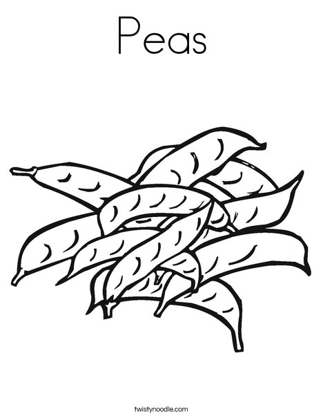 Peas Coloring Page 468x605 Peas Coloring Page