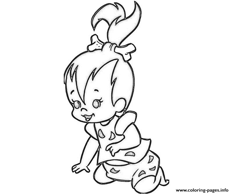 800x667 Baby Pebbles Flintstones Dd86 Coloring Pages Printable