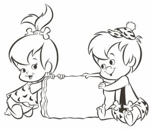 300x256 Pebbles And Bam Bam Coloring Pages