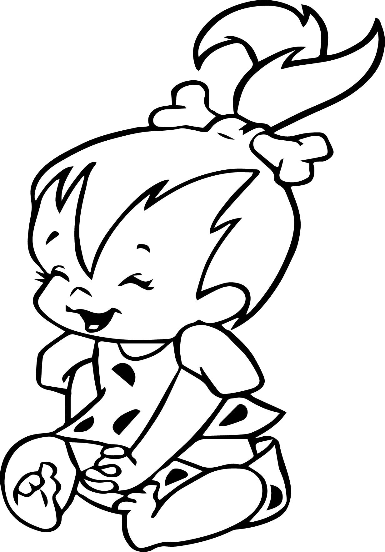 1232x1766 The Flintstones Pebbles Flintstone Coloring Pages Coloring Pages