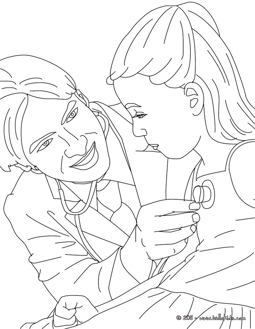820x1060 Paediatrician Doctor Coloring Pages