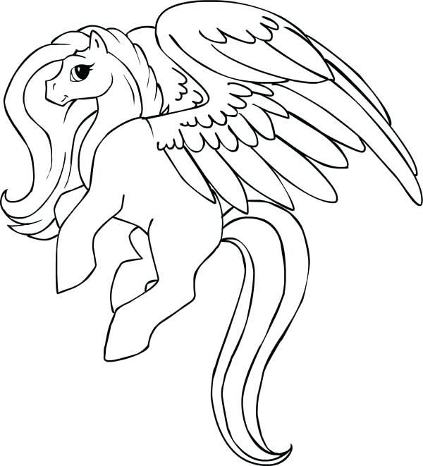 600x661 Pegasus Coloring Pages Beautiful Coloring Page Pegasus Colouring