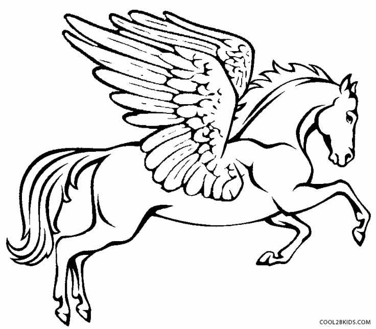 736x644 Printable Pegasus Coloring Pages For Adults
