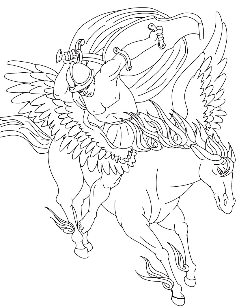 821x1061 Printable Pegasus Coloring Pages For Kids Pegasus Coloring Page