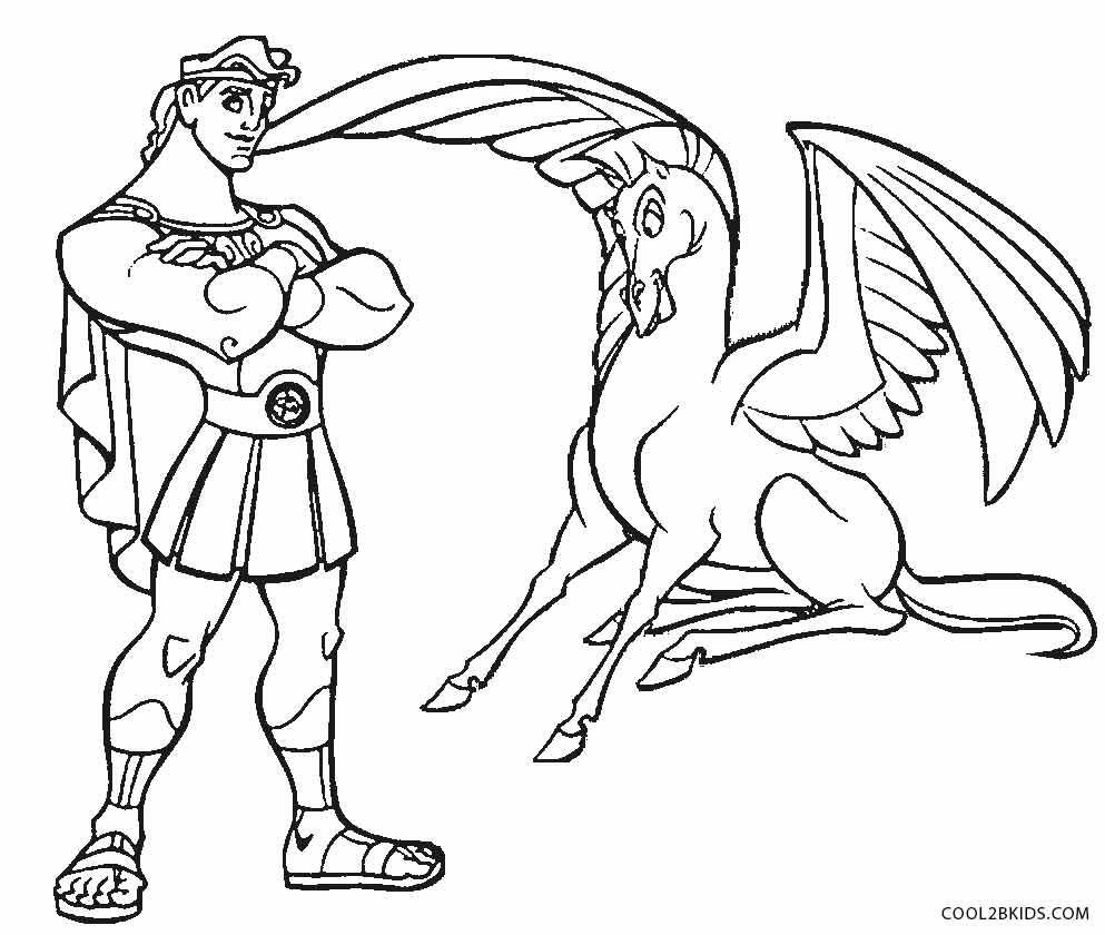 993x840 Unique Disney Hercules Pegasus Coloring Pages Design Printable