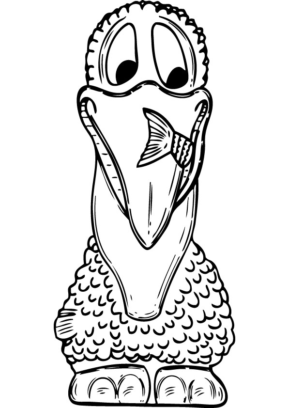 Pelican Coloring Pages For Kids 595x842 Pelican Coloring Pages For Kids