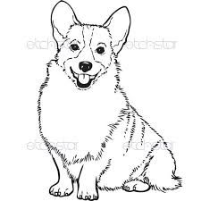 225x225 Corgi Coloring Sheet