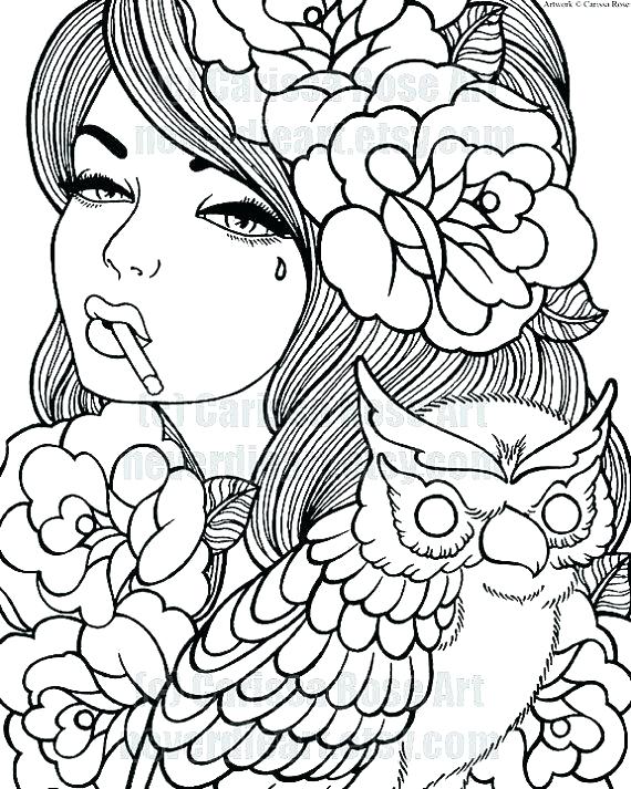 570x713 Pen Coloring Pages Female Coloring Pages Full Size Of Up Girl