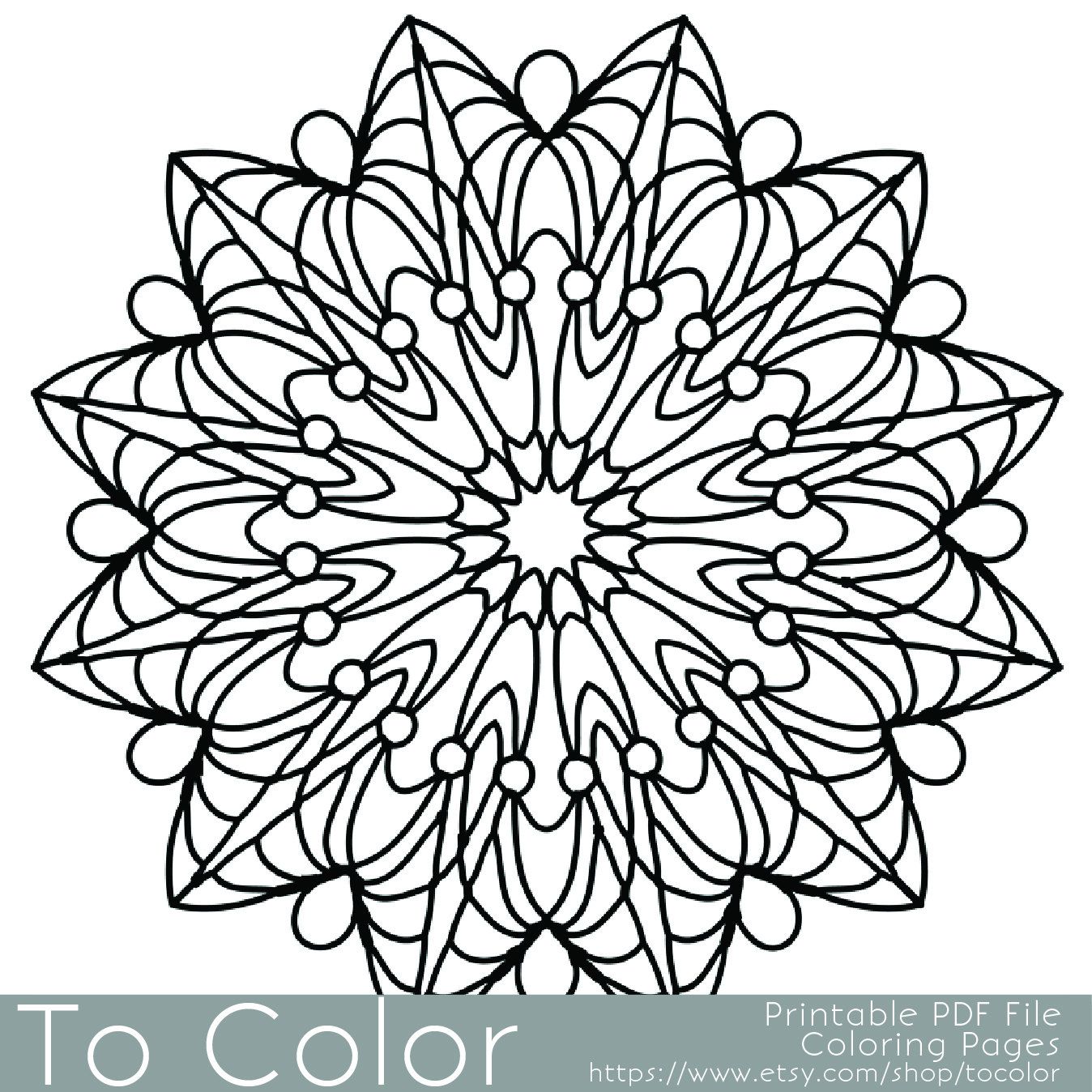 1348x1348 Simple Printable Coloring Pages For Adults, Gel Pens Mandala