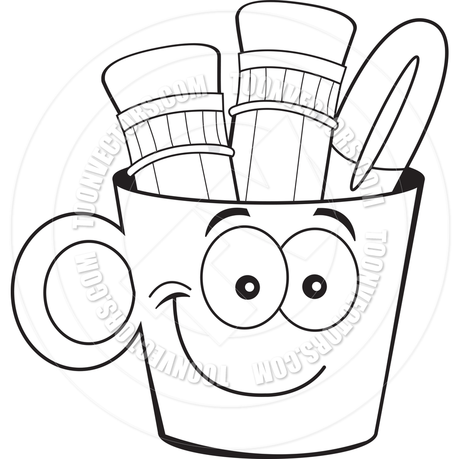 940x940 Pencil Coloring Page 12 Free Printable School Supplies Box At 7