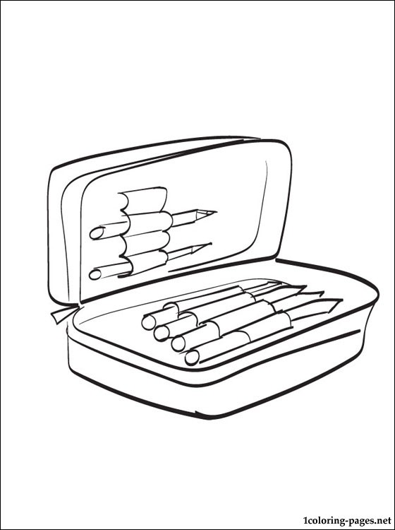 560x750 Pencil Box Coloring Page Coloring Pages