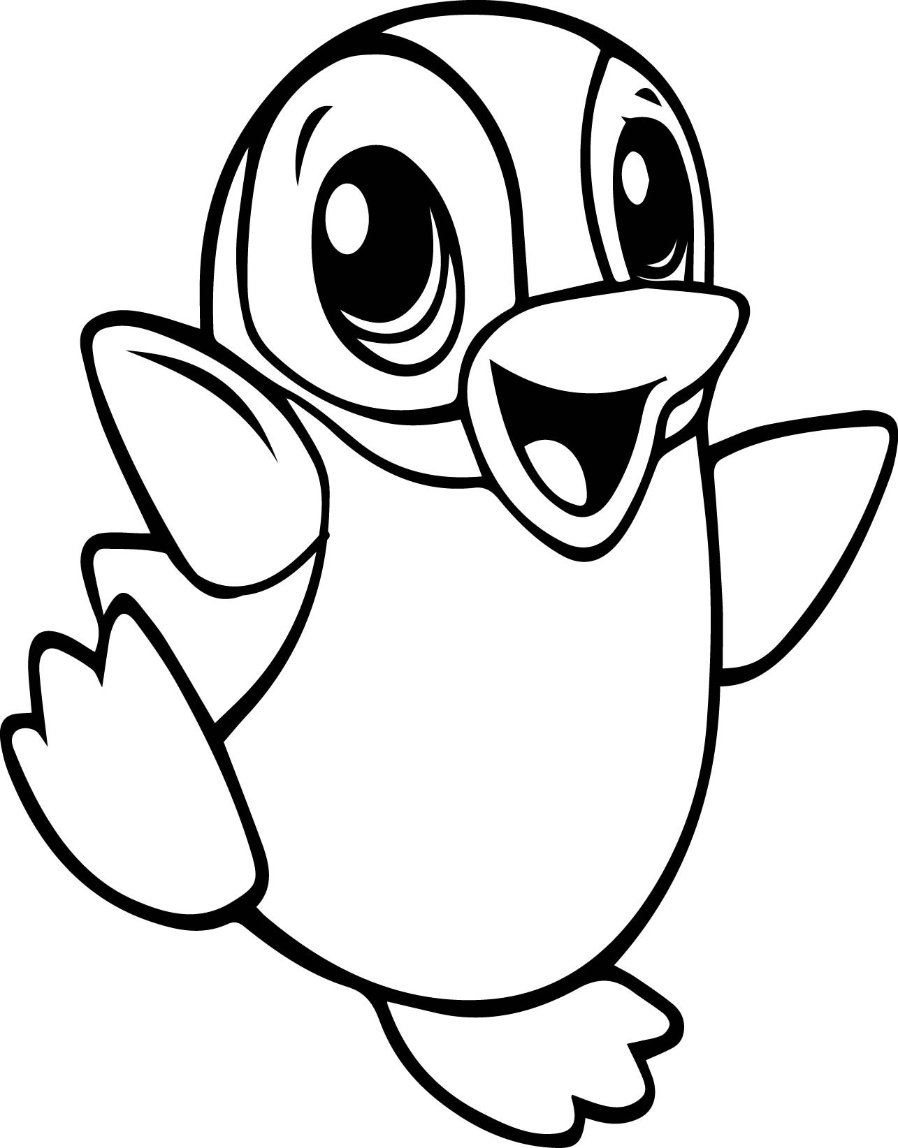 1285x1644 Cute Penguin Coloring Pages Home Pics Drawing How Draw Penguins