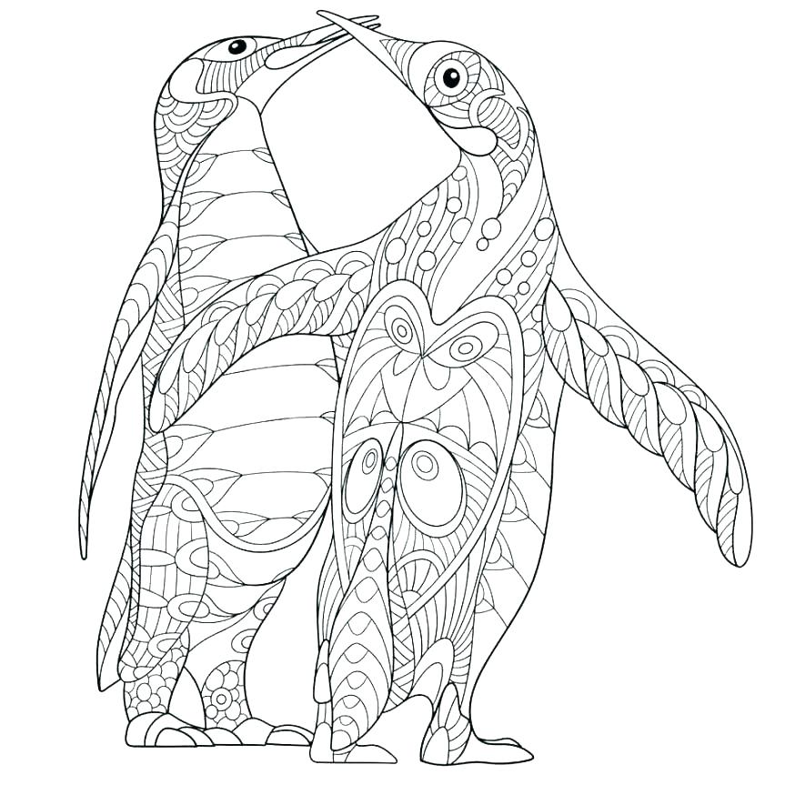863x863 Penguin Coloring Pages Free Printable Penguins Coloring Sheets