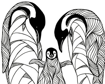 340x270 Zentangle Penguin Etsy