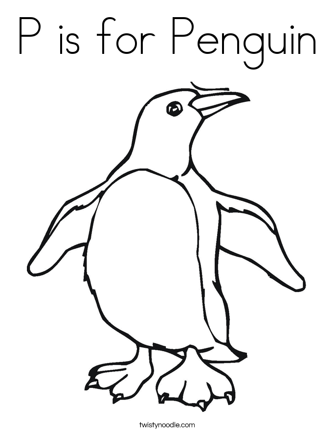P Is For Penguin Coloring Page 685x886 P Is For Penguin Coloring Page