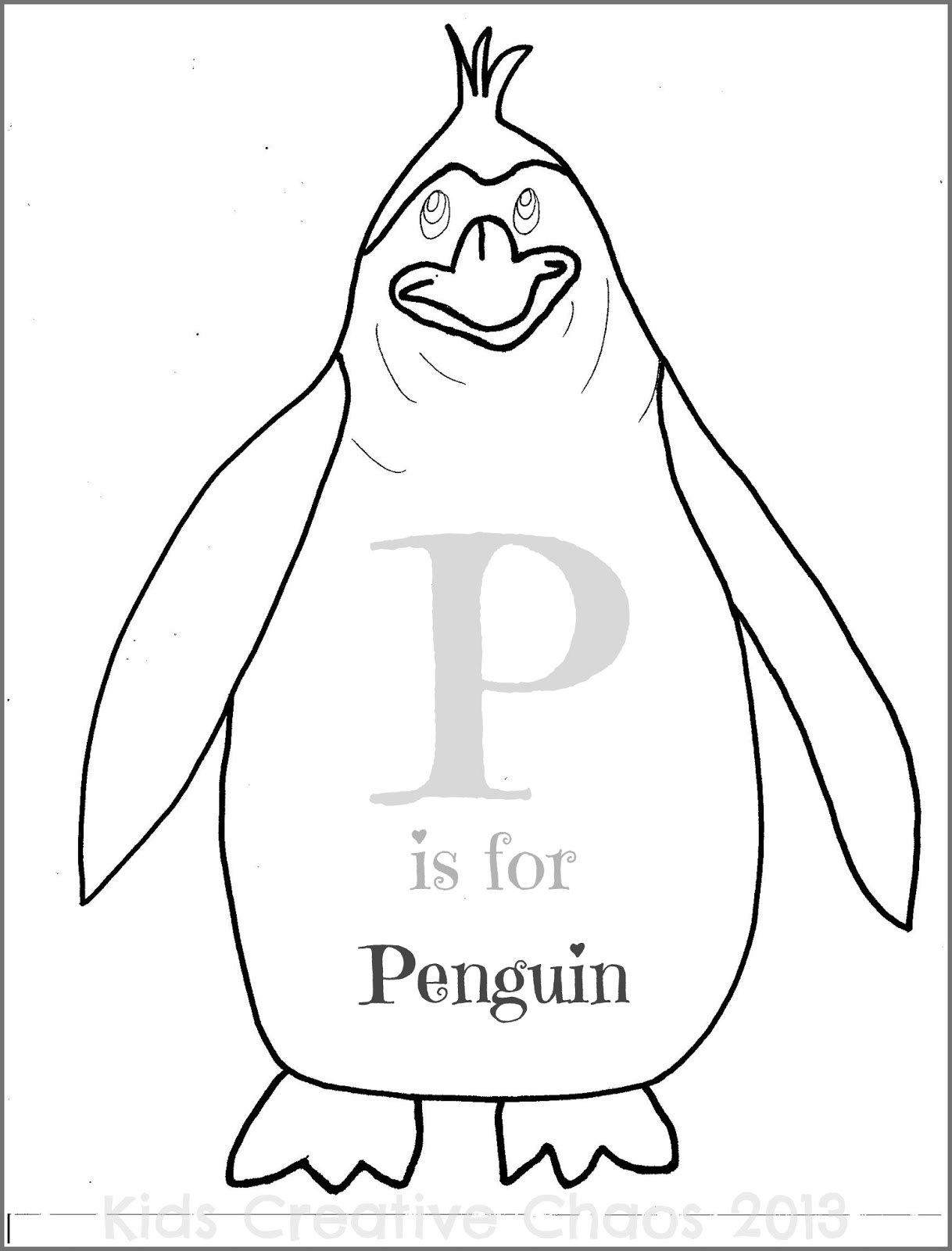 Penguin Printable Coloring Pages Letter P Winter Theme 1218x1600 Penguin Printable Coloring Pages Letter P Winter Theme