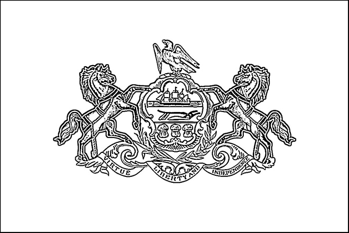 700x468 Pennsylvania State Flag Coloring Page Pennsylvania Flag Coloring