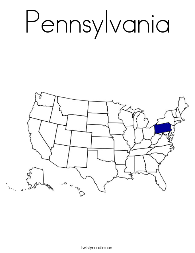 685x886 Pennsylvania Coloring Page