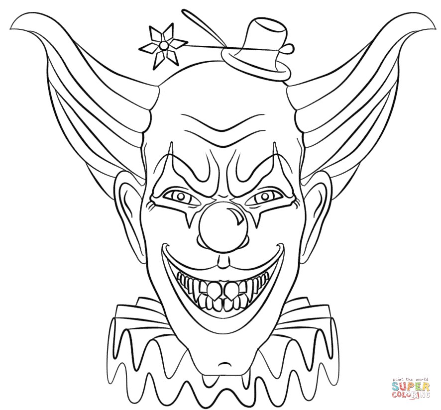 Pennywise The Clown Coloring Pages New Scary Clown Drawing 886x824 Pennywise The Clown Coloring Pages New Scary Clown Drawing