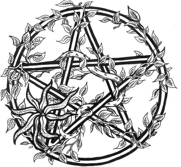Tiggi Stones Tattoo Design. Overgrown Pentacle Wiccan Pagan 600x553 Tiggi Stones Tattoo Design. Overgrown Pentacle Wiccan Pagan