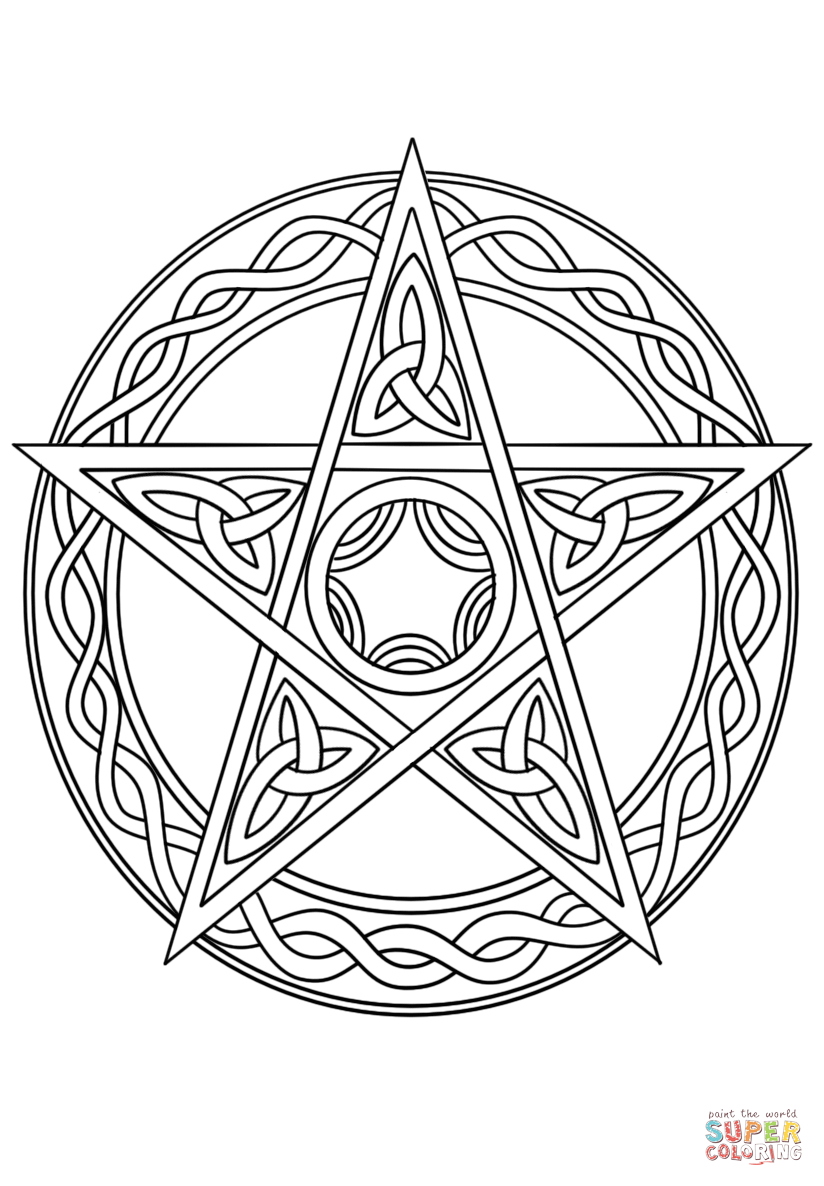 Wiccan Pentagram Super Coloring Pages Coloring 824x1186 Wiccan Pentagram Super Coloring Pages Coloring